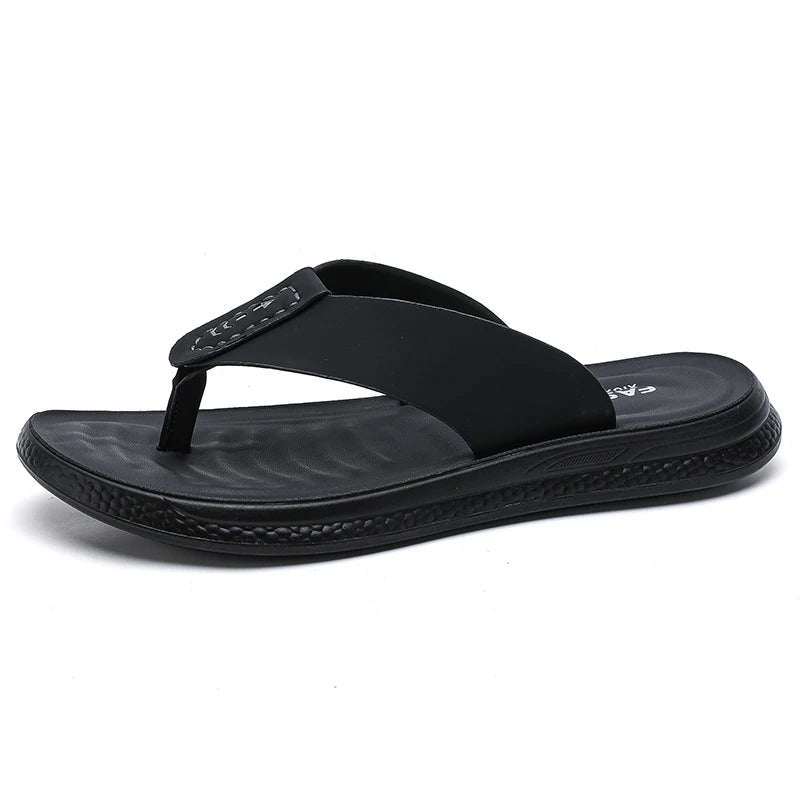 Men's Anti-Slip Waterproof Outdoor Flip Flops – Microfiber, Comfort Beach Sandals