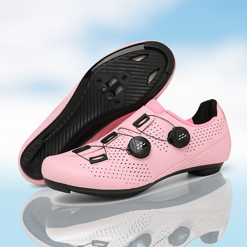 Road Bike Clipless Shoes & Mountain Bike Hard-Soled Clipless Pedal Set – Durable, Lightweight Cycling Footwear and Pedals for Enhanced Performance and Comfort