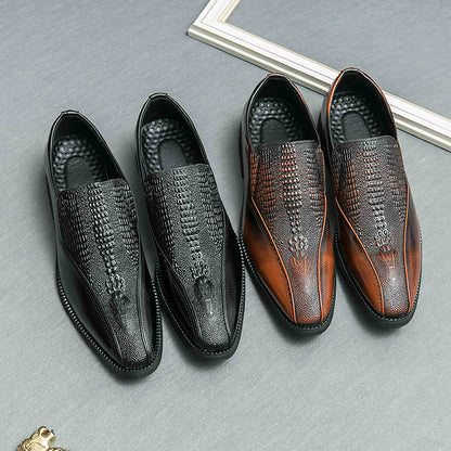 Trendy Retro British Style Slip-On Leather Loafers