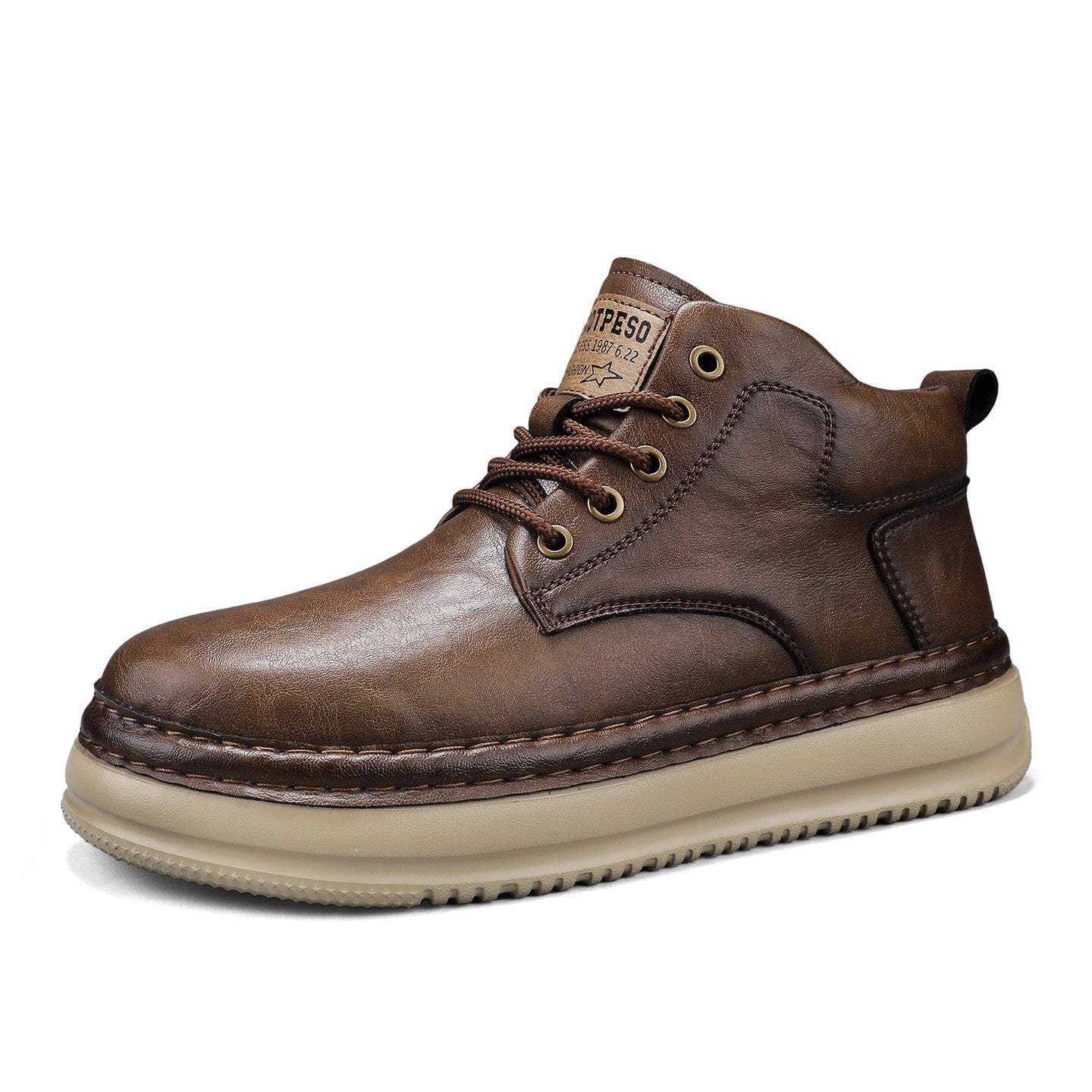 Retro Mid-Top Men's Casual Boots – Stylish, Comfortable Footwear for Everyday Wear