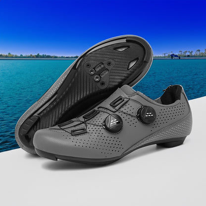 Road Bike Clipless Shoes & Mountain Bike Hard-Soled Clipless Pedal Set – Durable, Lightweight Cycling Footwear and Pedals for Enhanced Performance and Comfort