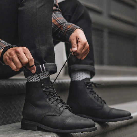 Men's Retro Round-Toe Work Boots – Durable, Stylish Classic Footwear for Everyday Wear