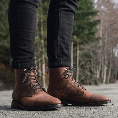 Men's Retro Round-Toe Work Boots – Durable, Stylish Classic Footwear for Everyday Wear