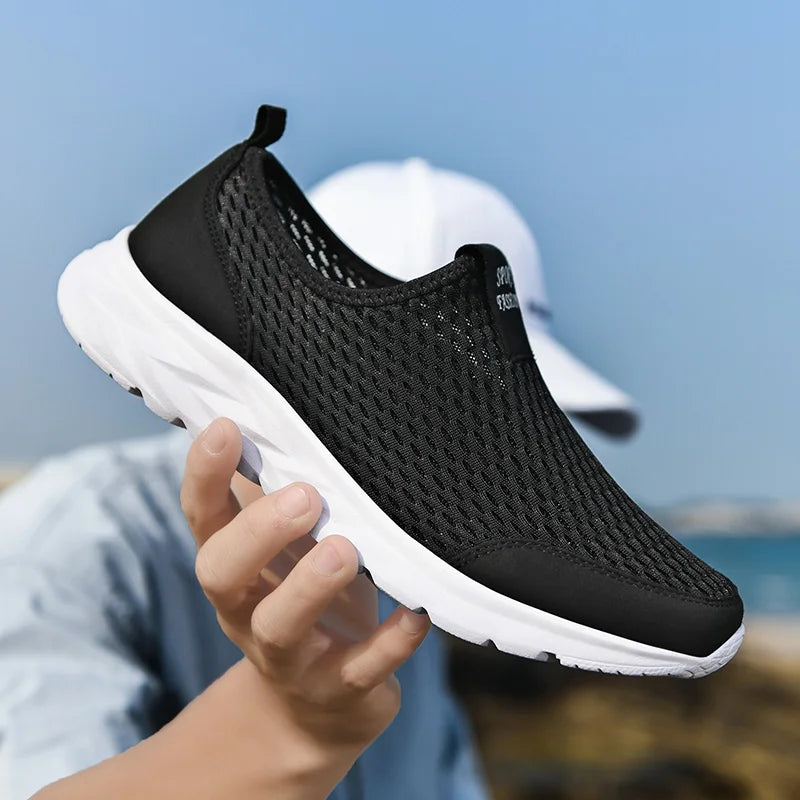 Men's Lightweight Breathable Mesh Sneakers – Casual, Anti-Odor, Summer Running Shoes