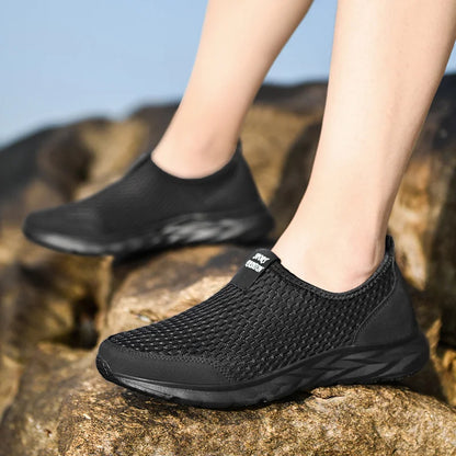 Men's Lightweight Breathable Mesh Sneakers – Casual, Anti-Odor, Summer Running Shoes