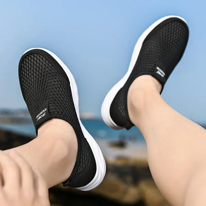 Men's Lightweight Breathable Mesh Sneakers – Casual, Anti-Odor, Summer Running Shoes