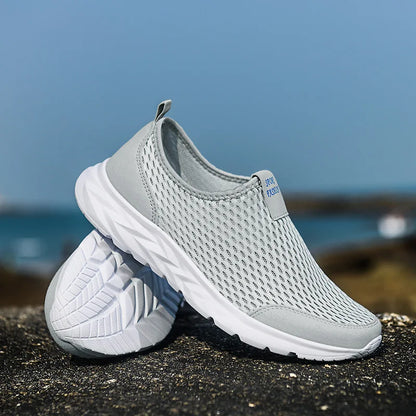 Men's Lightweight Breathable Mesh Sneakers – Casual, Anti-Odor, Summer Running Shoes