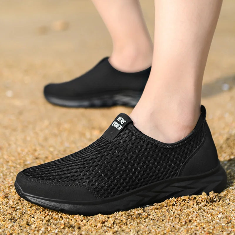 Men's Lightweight Breathable Mesh Sneakers – Casual, Anti-Odor, Summer Running Shoes
