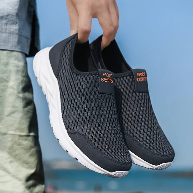Men's Lightweight Breathable Mesh Sneakers – Casual, Anti-Odor, Summer Running Shoes