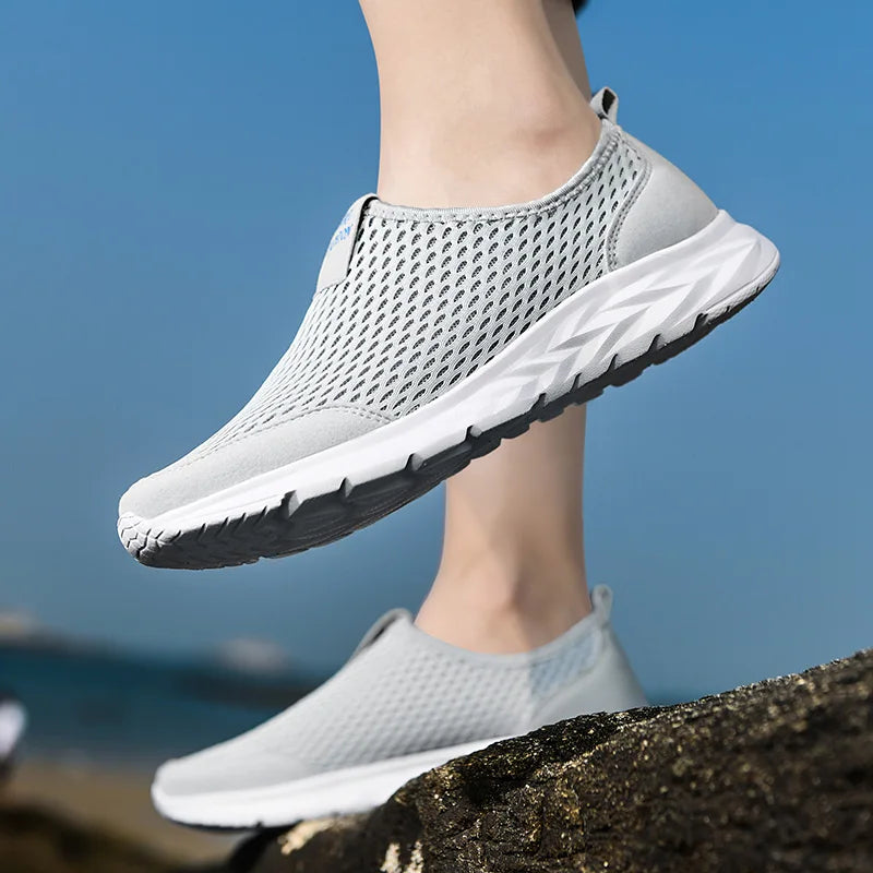 Men's Lightweight Breathable Mesh Sneakers – Casual, Anti-Odor, Summer Running Shoes