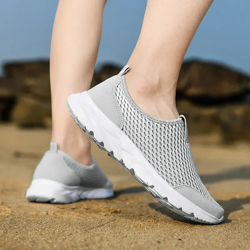 SUBMM HZ150 Men's Soft Mesh Loafers – Lightweight, Lazy Slip-On Walking Sneakers for Couples