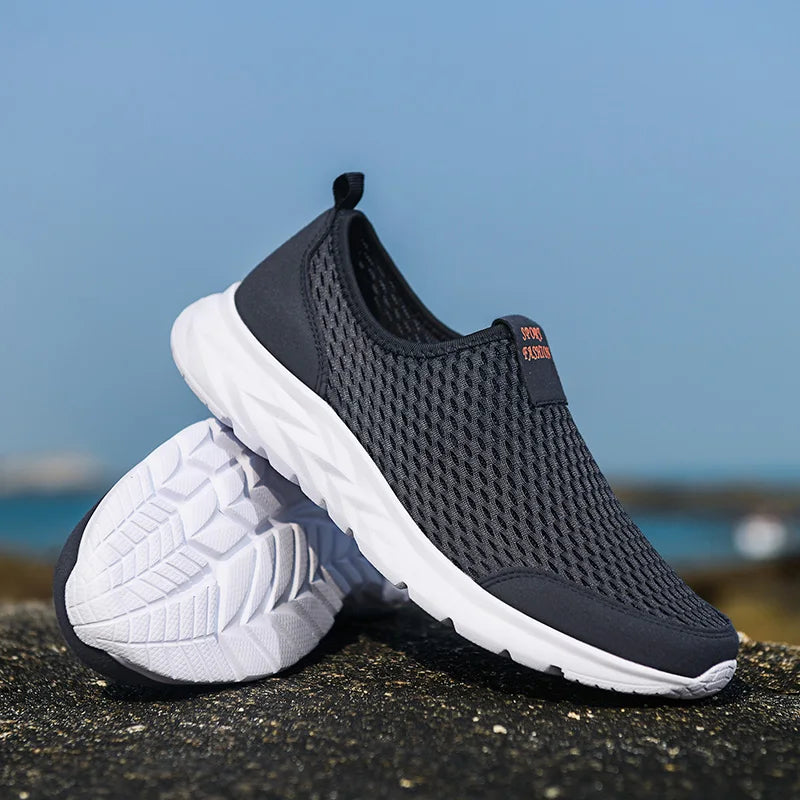 Men's Lightweight Breathable Mesh Sneakers – Casual, Anti-Odor, Summer Running Shoes
