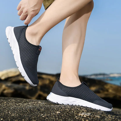 Men's Lightweight Breathable Mesh Sneakers – Casual, Anti-Odor, Summer Running Shoes