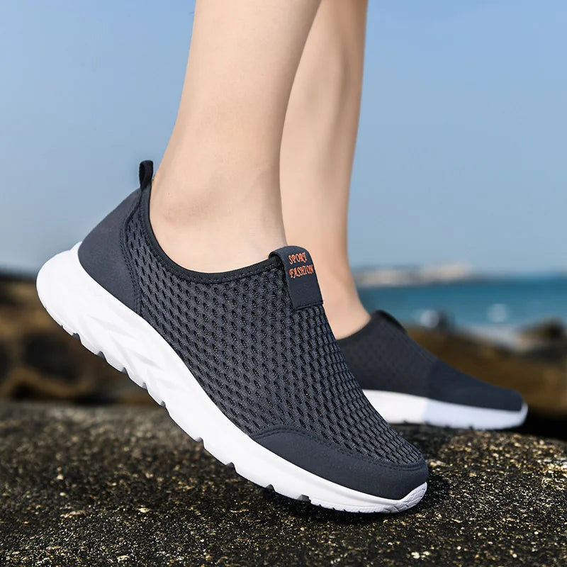 Men's Lightweight Breathable Mesh Sneakers – Casual, Anti-Odor, Summer Running Shoes
