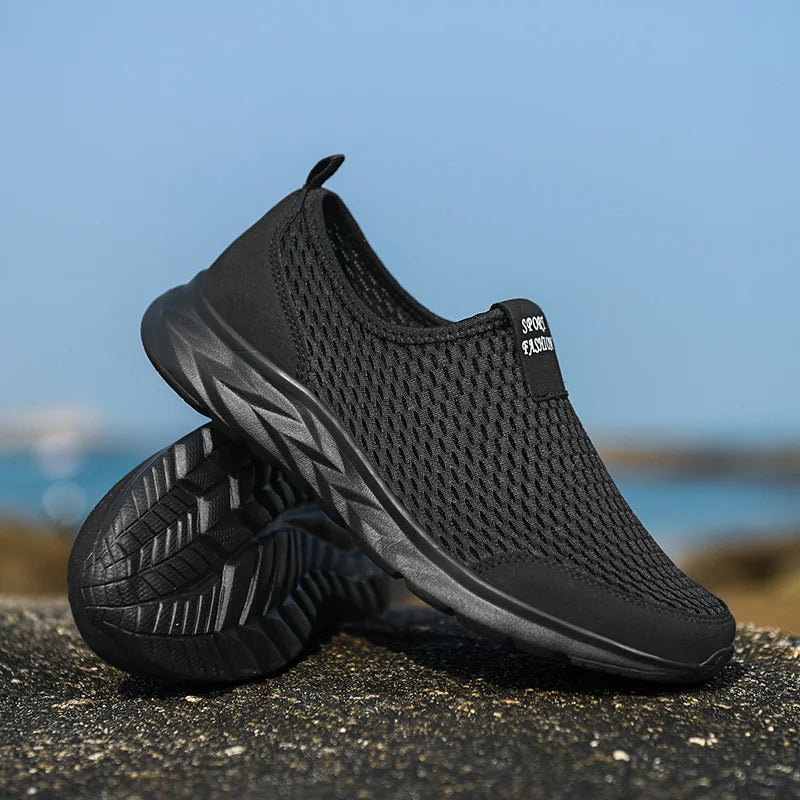 Men's Lightweight Breathable Mesh Sneakers – Casual, Anti-Odor, Summer Running Shoes