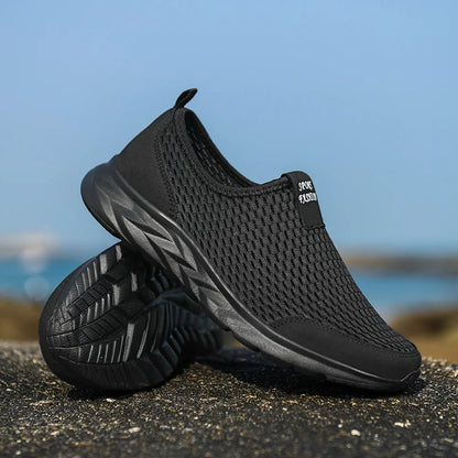 Men's Lightweight Breathable Mesh Sneakers – Casual, Anti-Odor, Summer Running Shoes