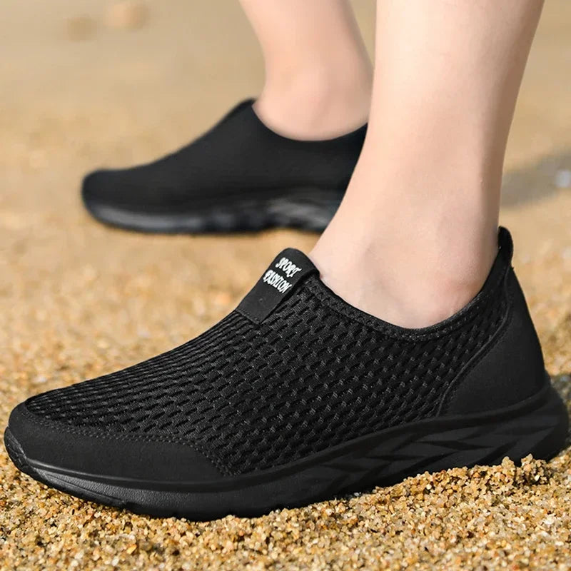 SUBMM HZ150 Men's Soft Mesh Loafers – Lightweight, Lazy Slip-On Walking Sneakers for Couples