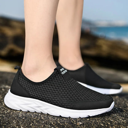 Men's Lightweight Breathable Mesh Sneakers – Casual, Anti-Odor, Summer Running Shoes