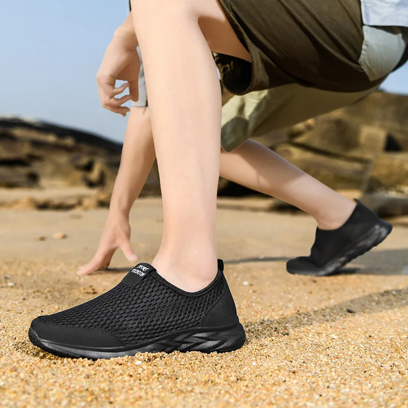 Men's Lightweight Breathable Mesh Sneakers – Casual, Anti-Odor, Summer Running Shoes