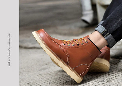 Men's Elevator Hidden Heel Boots – Height Increasing 6CM 8CM 10CM, Microfiber Leather, Warm Lining