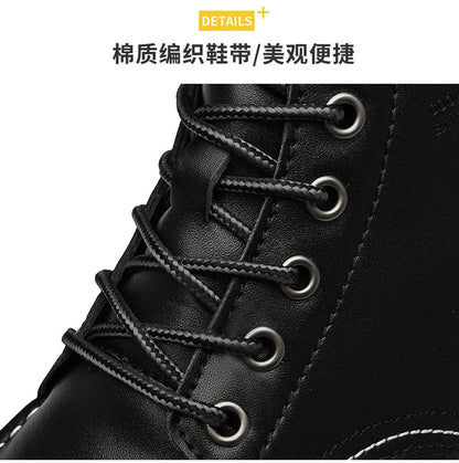 Men's Elevator Hidden Heel Boots – Height Increasing 6CM 8CM 10CM, Microfiber Leather, Warm Lining