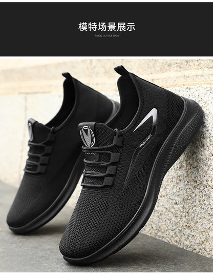 Men's Breathable Mesh Sports Sneakers – Soft Sole, Non-Slip, Lightweight Casual Summer Shoes
