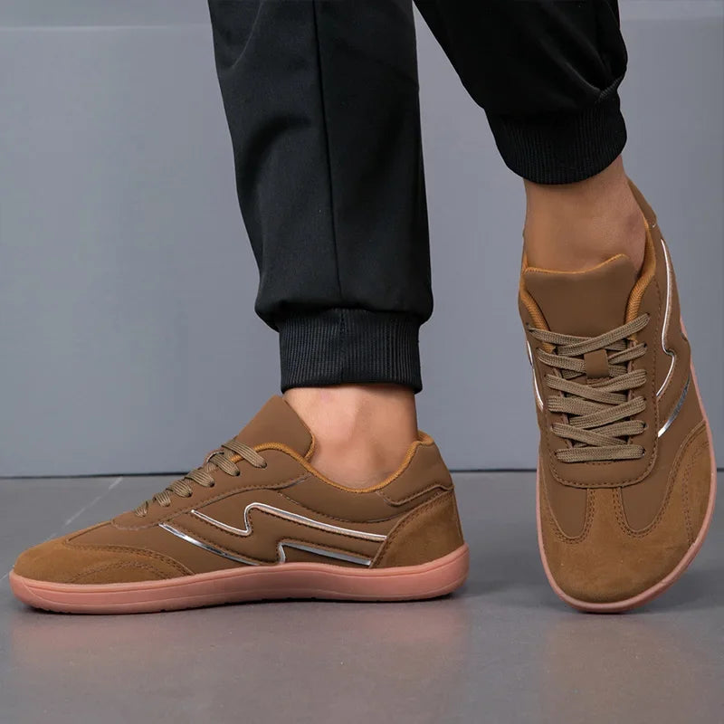 VENOCON Men's Wide Ball Extra Light Toe Box Nose Feet Minimalist Barefoot Leather Shoes Sneakers Footwear For Men Woman
