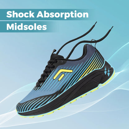 Fitville Trail Wide Running Shoes for Men – Breathable, Soft Cushioning, Foot Pain Relief