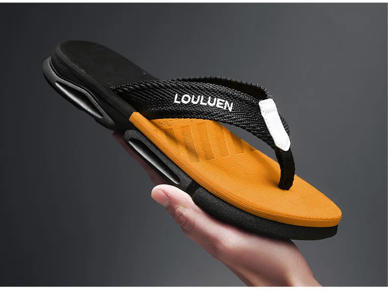 Men's Ankle Wrap Slip-Resistant Beach Slide Sandals – Hollow Out, Lightweight Summer Slippers