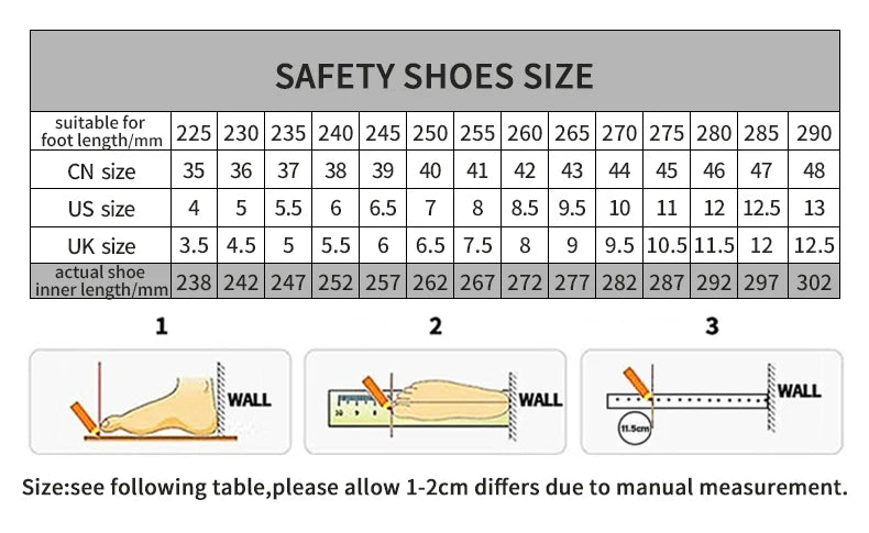 Men's Anti-Piercing Work Safety Boots – Puncture-Proof, Lace-Up, Protective Summer Shoes