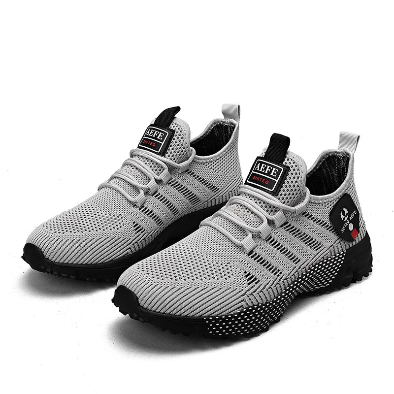 Men's Summer Tennis Lightweight Running Sneakers – Breathable Mesh, Anti-Odor, Massage Insole