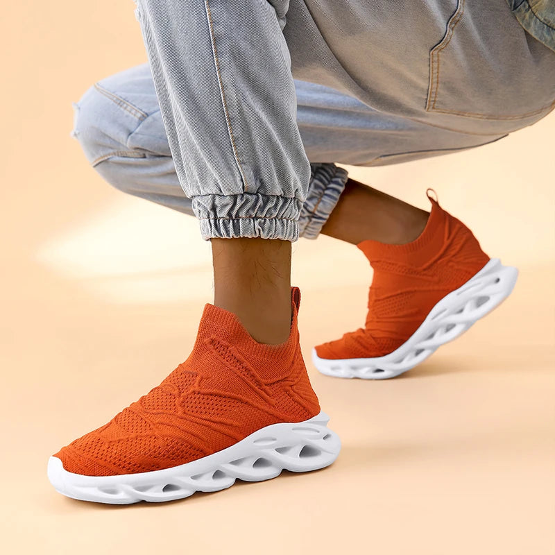 Platform Mesh Socks Blade Slip-On Sport Sneakers – Breathable, Super Lightweight, Unisex Running Shoes