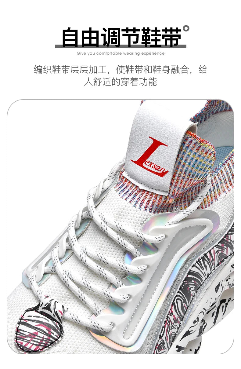 Men's Luxury Breathable Sneakers – Lace-Up, Anti-Odor, Casual Trainer Running Shoes
