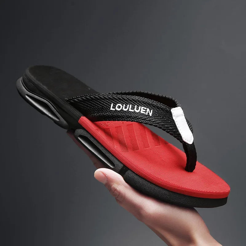 Men's Ankle Wrap Slip-Resistant Beach Slide Sandals – Hollow Out, Lightweight Summer Slippers