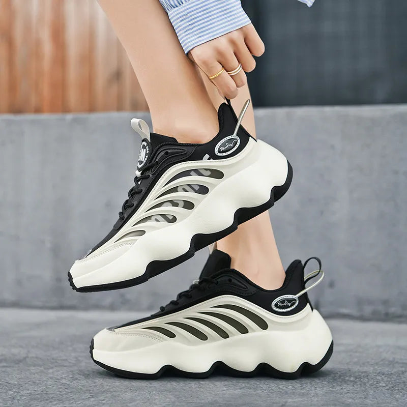 Men's Luxury Breathable Sneakers – Lace-Up, Anti-Odor, Casual Trainer Running Shoes