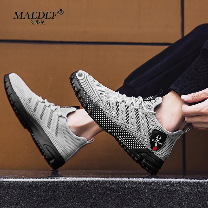 Men's Summer Tennis Lightweight Running Sneakers – Breathable Mesh, Anti-Odor, Massage Insole