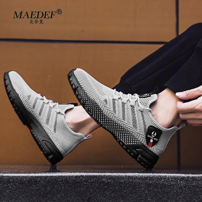 Men's Summer Tennis Lightweight Running Sneakers – Breathable Mesh, Anti-Odor, Massage Insole