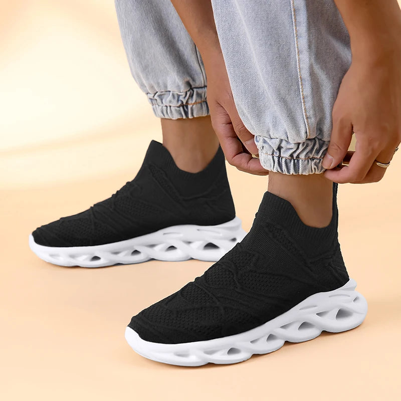 Platform Mesh Socks Blade Slip-On Sport Sneakers – Breathable, Super Lightweight, Unisex Running Shoes