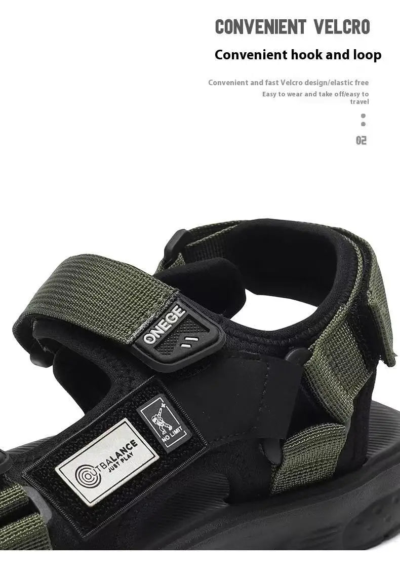 Men's Trendy Sports Beach Sandals – Wear-Resistant, Rivet Detail, Casual Summer Shoes