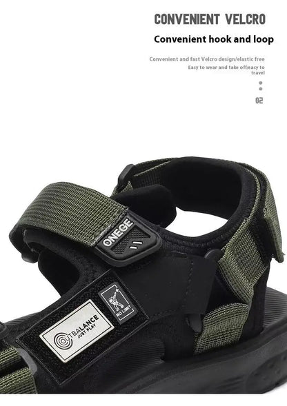 Men's Trendy Sports Beach Sandals – Wear-Resistant, Rivet Detail, Casual Summer Shoes