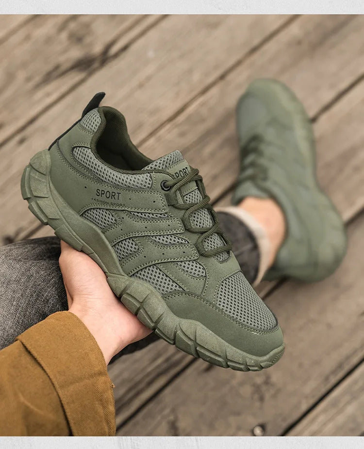 Men's Designer Luxury Running Sneakers – Breathable Mesh, Soft Sole, Non-Slip Outdoor Shoes