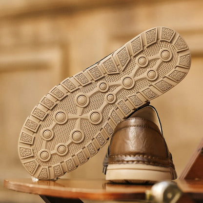 Italy Genuine Leather Luxury Loafers Moccasins – Breathable Slip-On Driving Shoes for Men