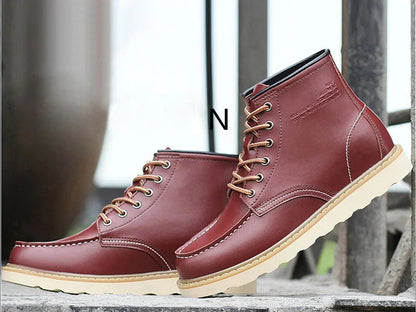 Men's Elevator Hidden Heel Boots – Height Increasing 6CM 8CM 10CM, Microfiber Leather, Warm Lining