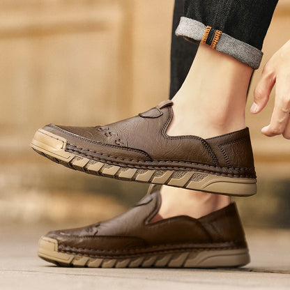 Italy Genuine Leather Luxury Loafers Moccasins – Breathable Slip-On Driving Shoes for Men