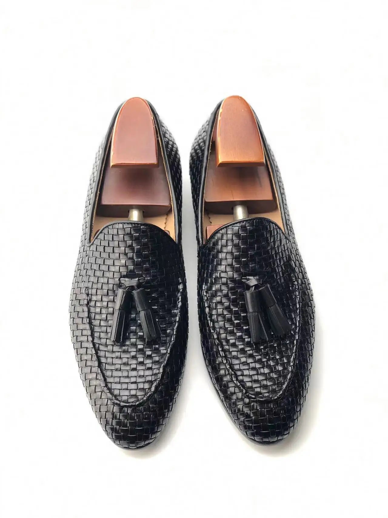 Ci'e ML26 Men's Tassel Weave Genuine Leather Loafers – Classic Slip-On, Custom Color & Size