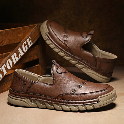 Italy Genuine Leather Luxury Loafers Moccasins – Breathable Slip-On Driving Shoes for Men
