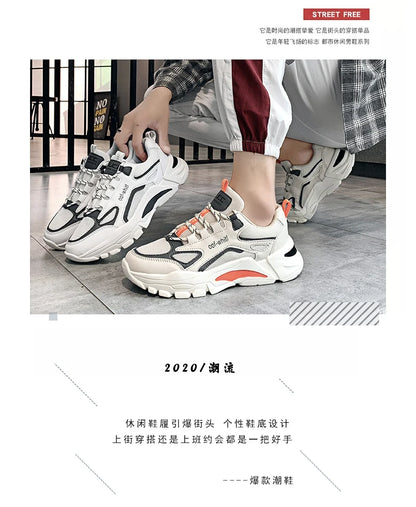 Men's Breathable Mesh Soft Sole Running Sneakers – Lace-Up, All-Season Comfort Walking Shoes