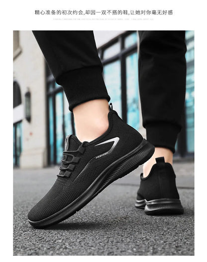 Men's Breathable Mesh Sports Sneakers – Soft Sole, Non-Slip, Lightweight Casual Summer Shoes