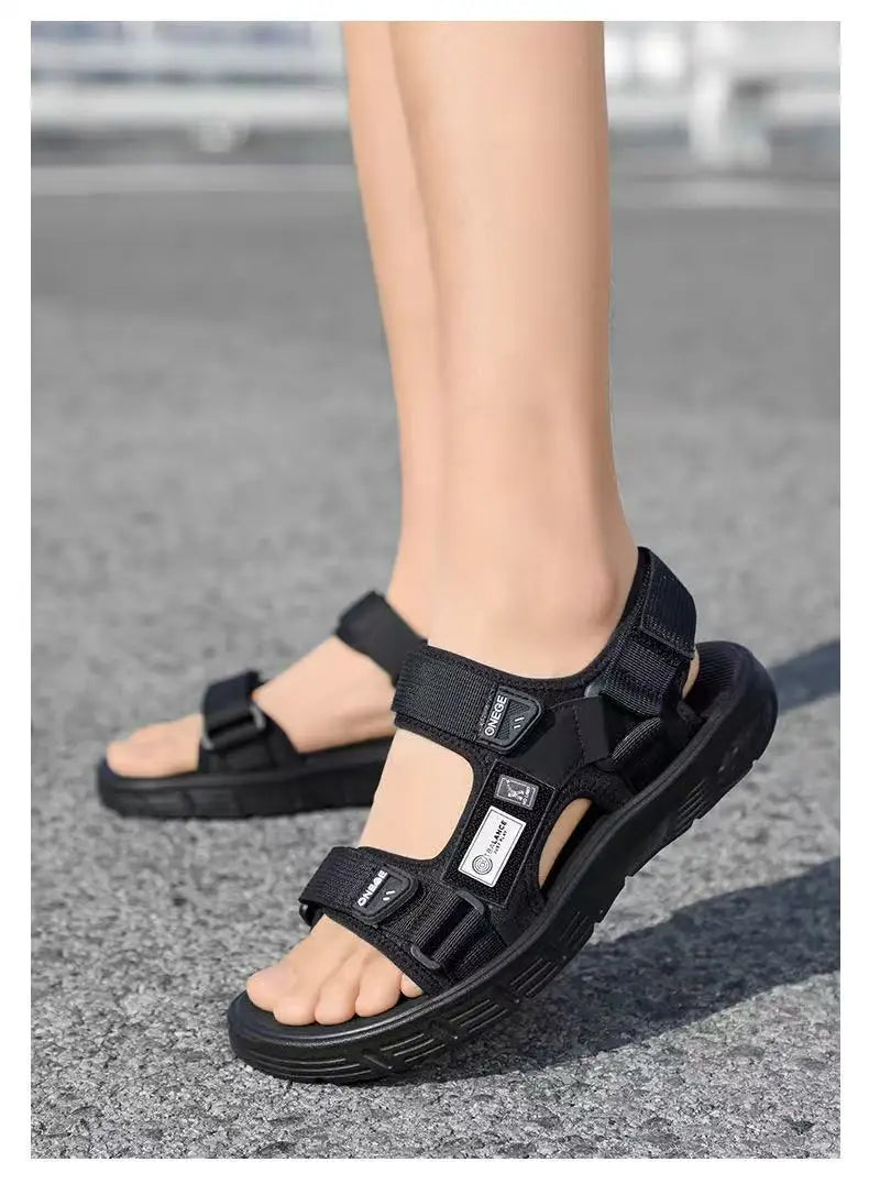 Men's Trendy Sports Beach Sandals – Wear-Resistant, Rivet Detail, Casual Summer Shoes
