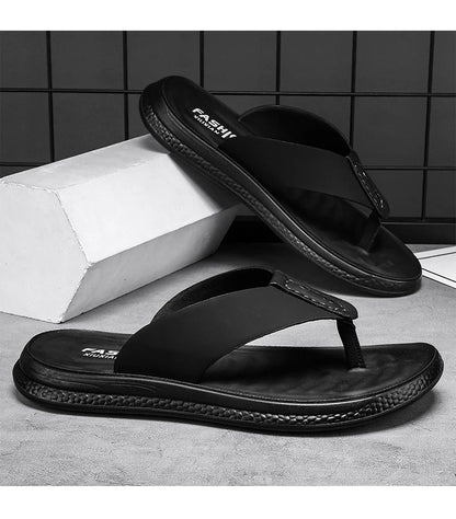 Men's Anti-Slip Waterproof Outdoor Flip Flops – Microfiber, Comfort Beach Sandals